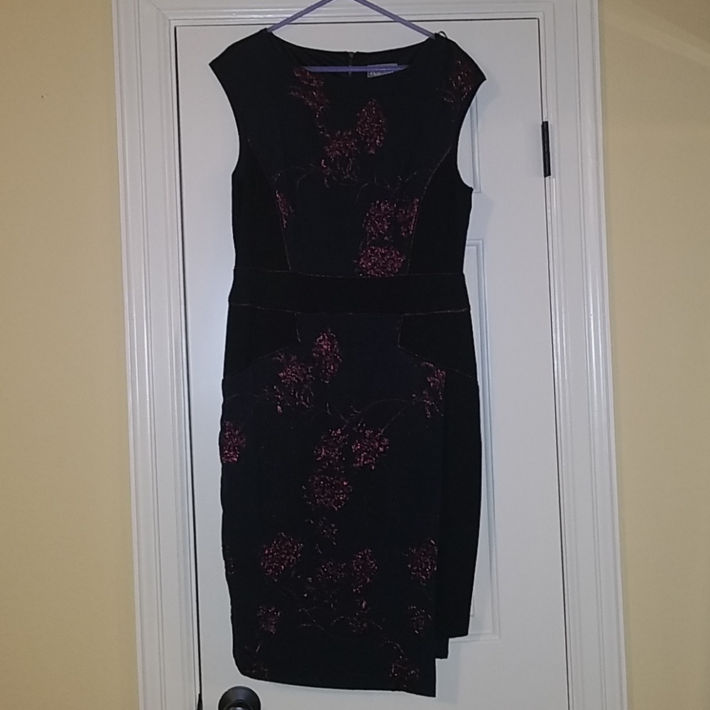 LAST CHANCE!! Knee length black and red dress.